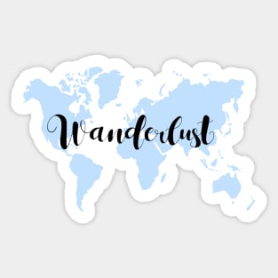 wanderlust mappemonde Sticker